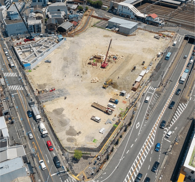 千里丘再開発解体工事現場写真